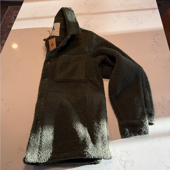 Olive Green Sherpa Jacket NWT - Picture 6 of 9